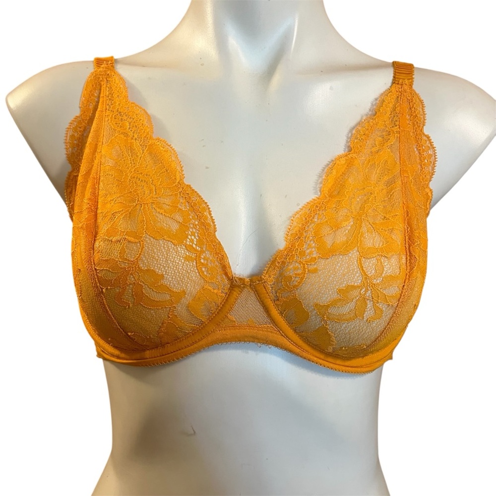 Agent provocateur Lace Underwire Bra in Vibrant Orange 34DD